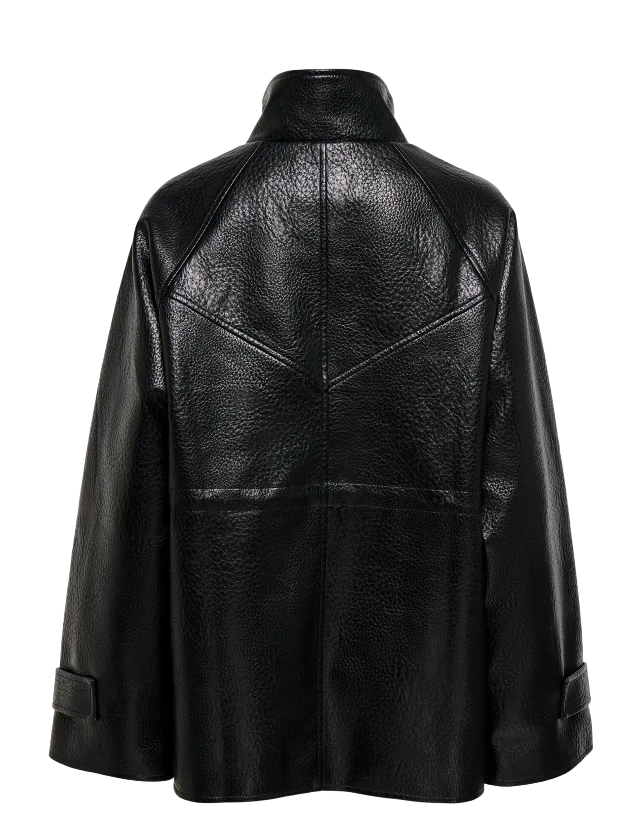 JDY - JDYRAYE FAUX LEATH.HIGHNECK JKT OTW NOOS - light jackets - black - 2