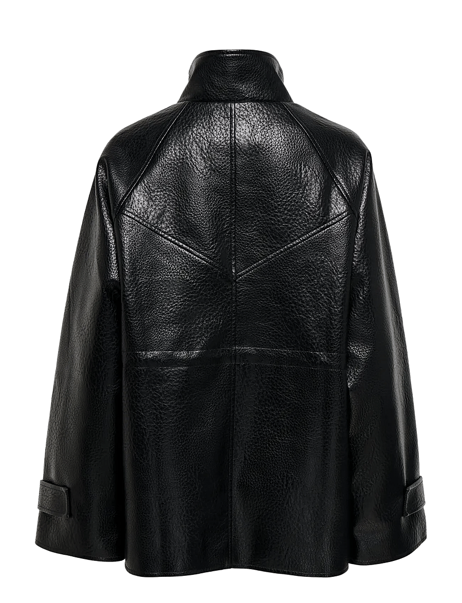 JDY - JDYRAYE FAUX LEATH.HIGHNECK JKT OTW NOOS - leichte jacken - black - 2
