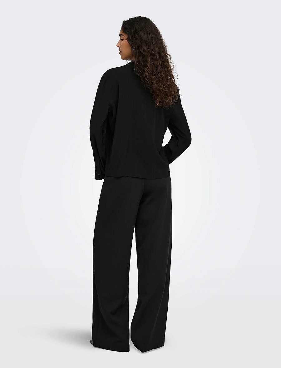 JDY - JDYCILLA L/S NAPOLEON SHIRT WVN EXP - langärmlige hemden - black - 3