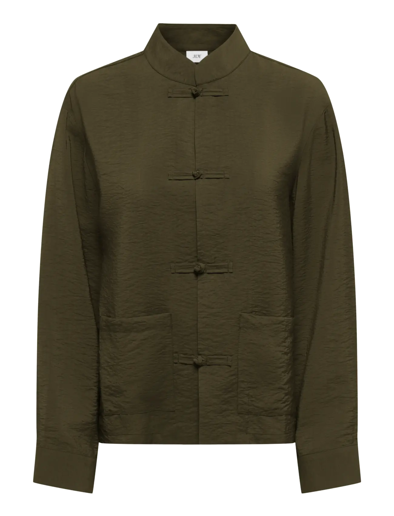 JDY JDYCILLA L/S NAPOLEON SHIRT WVN EXP - JDY - SLATE BLACK / khaki/green