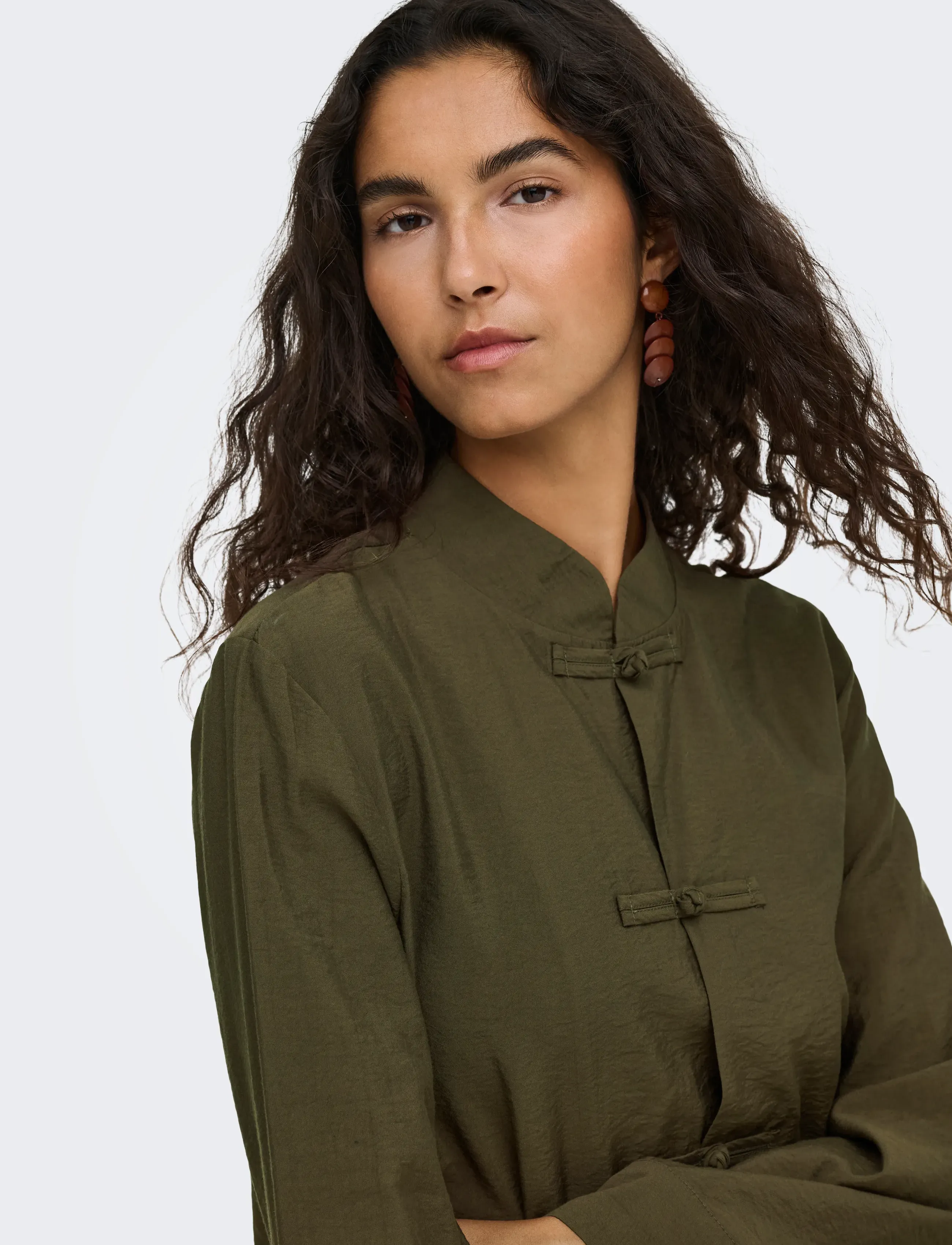 JDY - JDYCILLA L/S NAPOLEON SHIRT WVN EXP - langärmlige hemden - slate black - 5