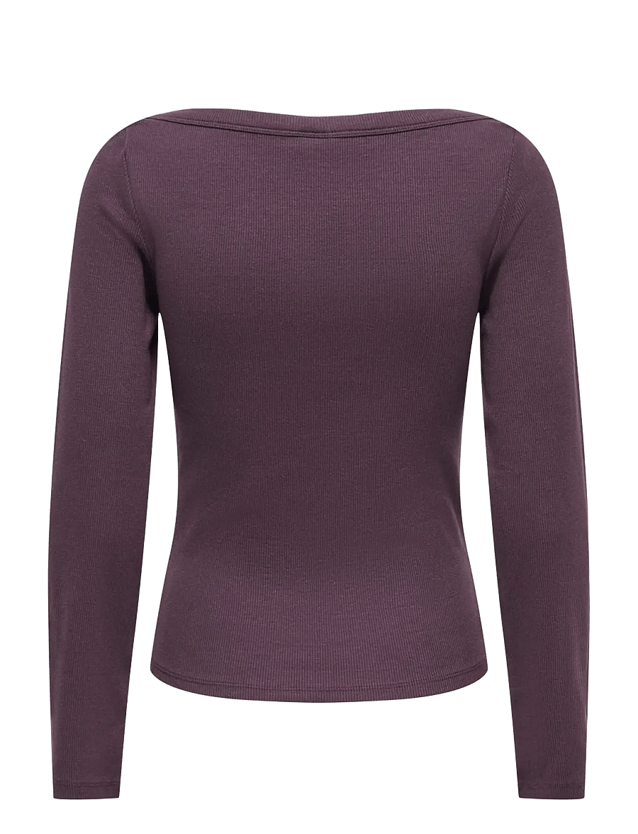 JDY - JDYMALLI L/S BOATNECK TOP 280 JRS NOOS - långärmade toppar - plum perfect - 1