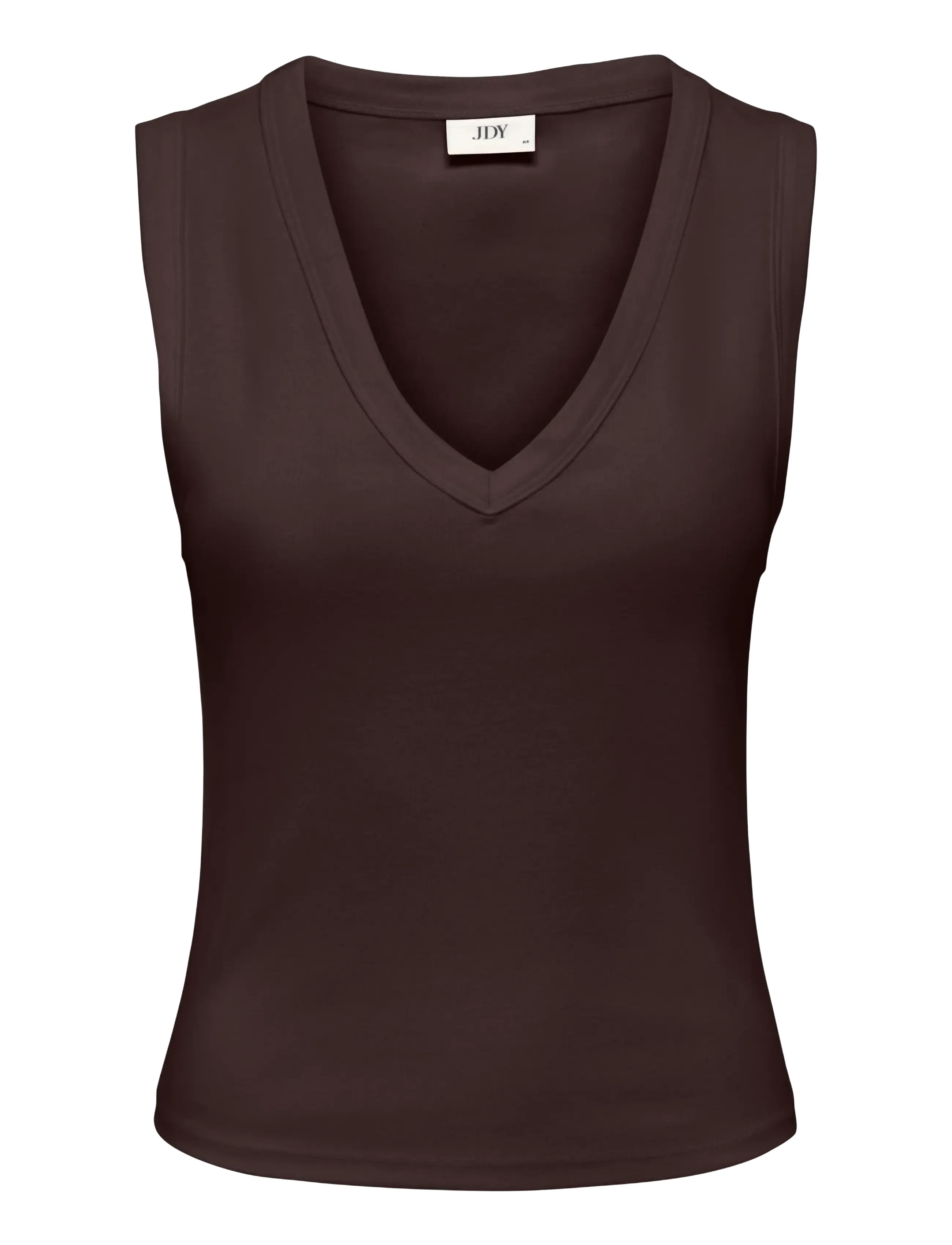 JDY JDYASPA LIFE S/L VNECK TANK TOP JRS NOOS - Summer in the city - CHOCOLATE TORTE / brown