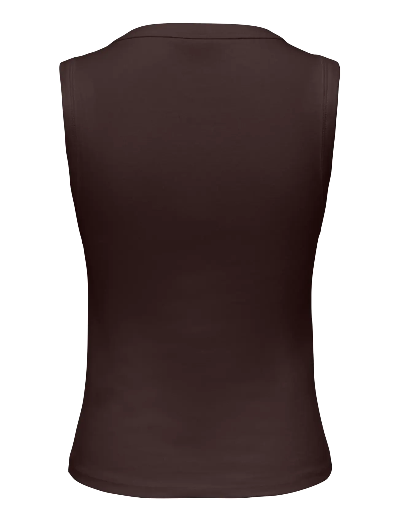 JDY - JDYASPA LIFE S/L VNECK TANK TOP JRS NOOS - sleeveless tops - chocolate torte - 1