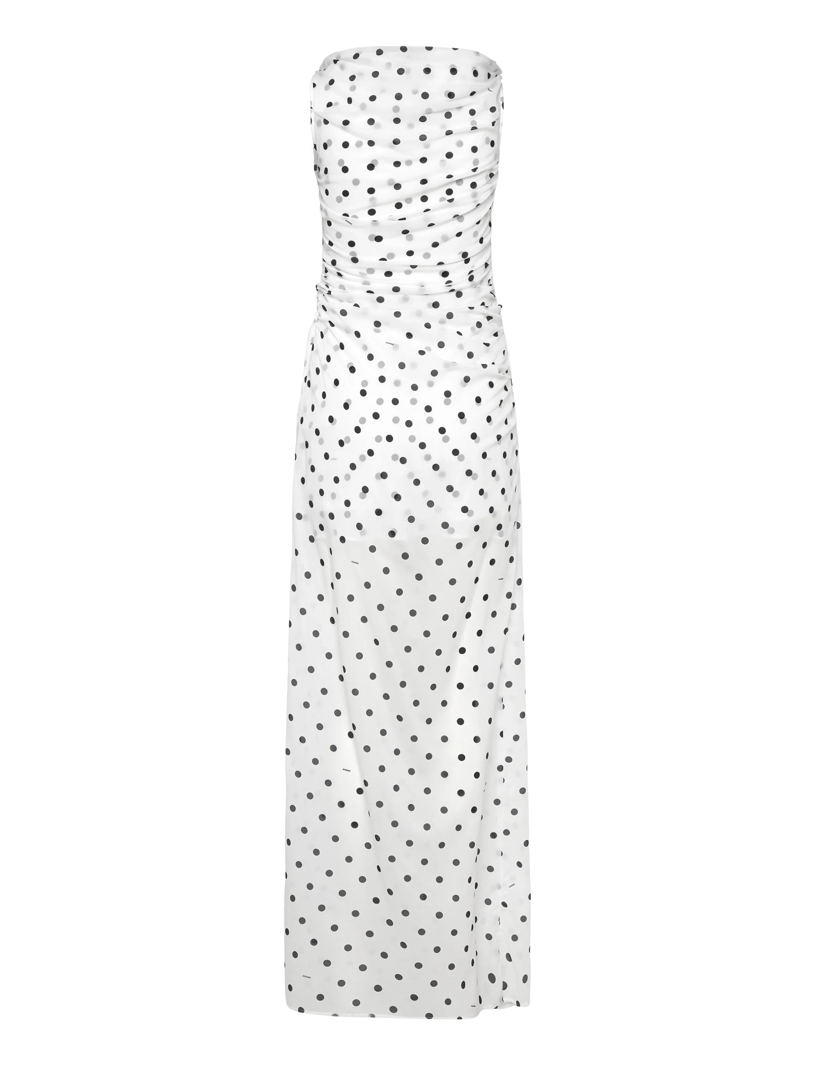 Jacquemus - La Robe Rita polka dot jersey maxi dress - cocktailkjoler - white - 1