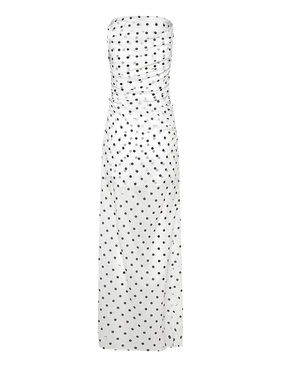 Jacquemus - La Robe Rita polka dot jersey maxi dress - sukienki koktajlowe - white - 1