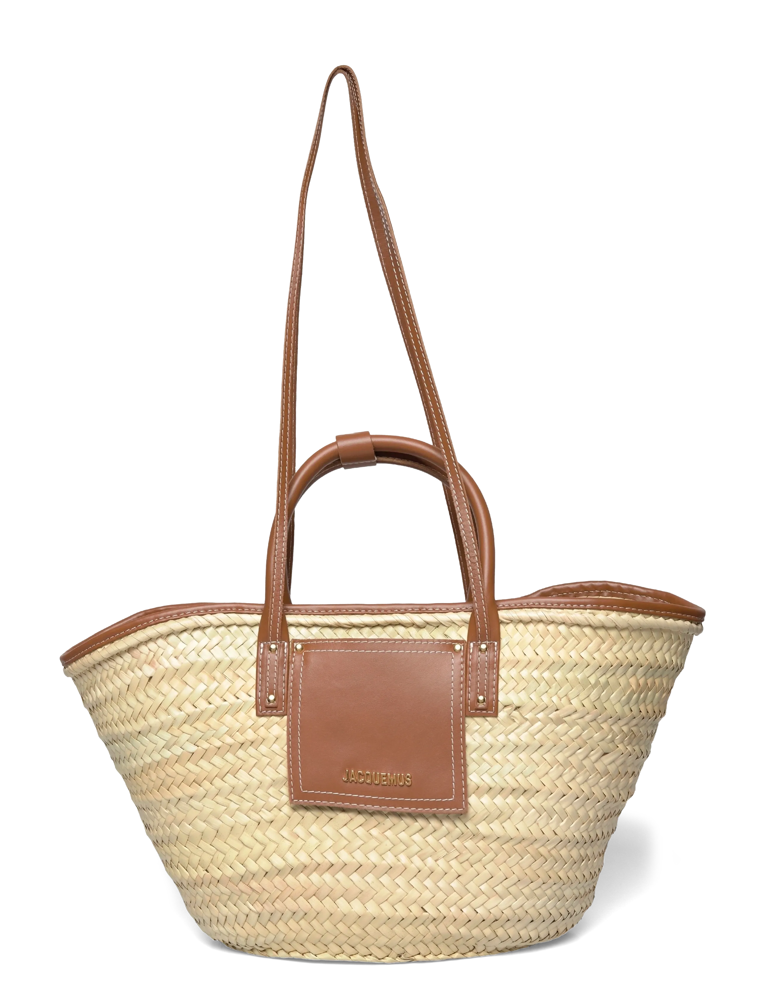Jacquemus The Soli Basket Bag - Beach bags - BROWN / beige