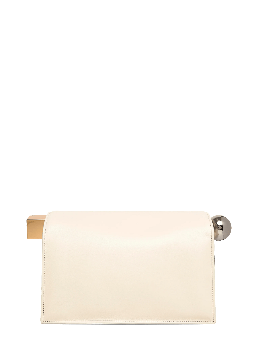 Jacquemus - La Pochette Rond Carré Clutch - speciella tillfällen - white - 1