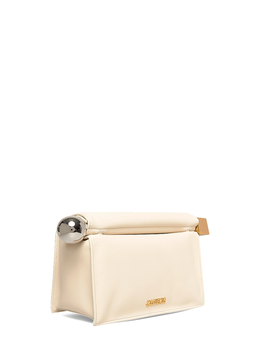 Jacquemus - La Pochette Rond Carré Clutch - speciella tillfällen - white - 2