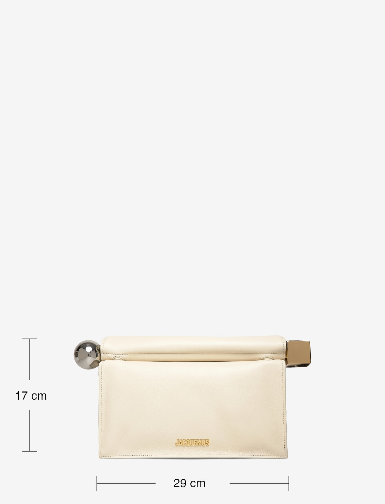 Jacquemus - La Pochette Rond Carré Clutch - special occasions - white - 3