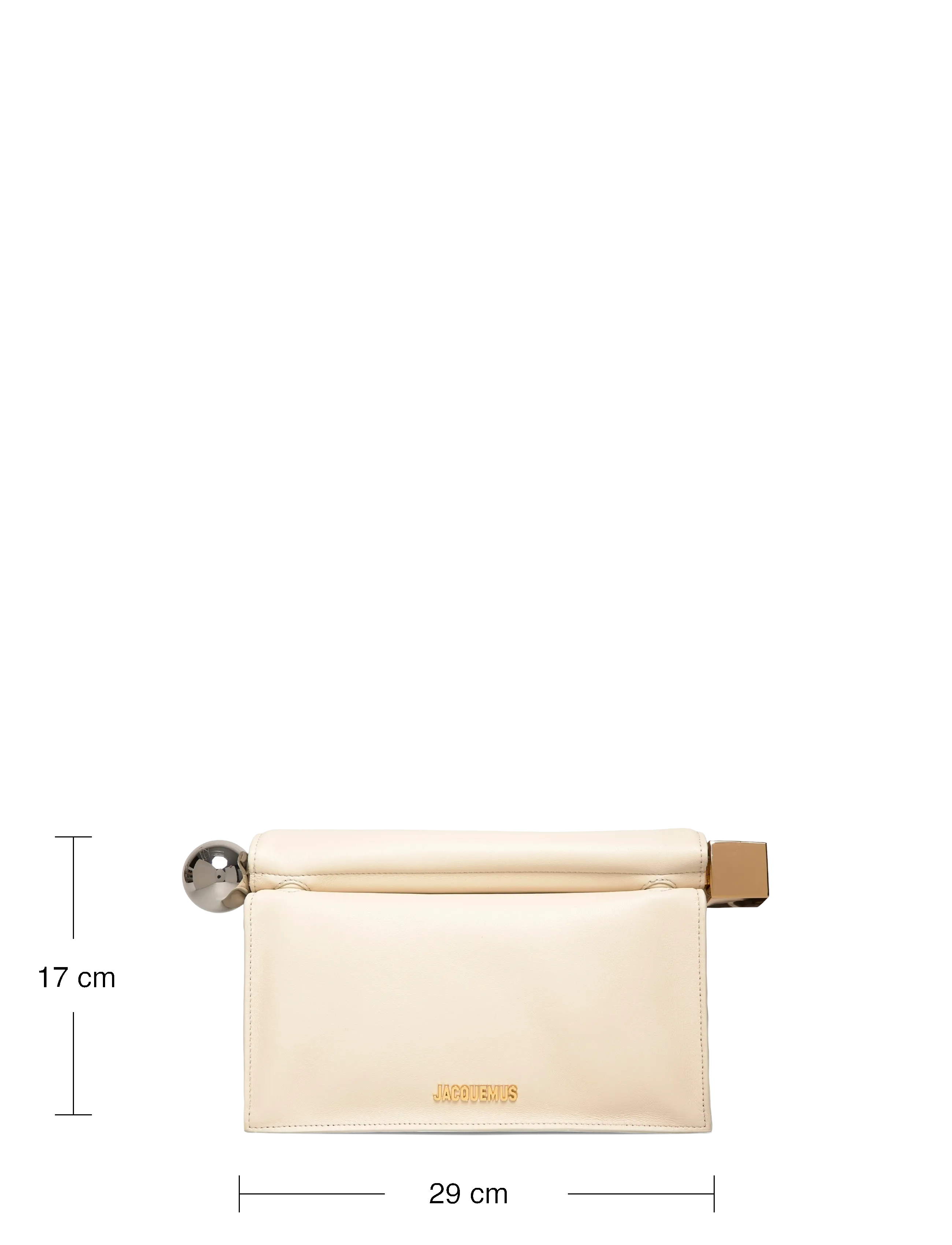 Jacquemus - La Pochette Rond Carré Clutch - white - 3