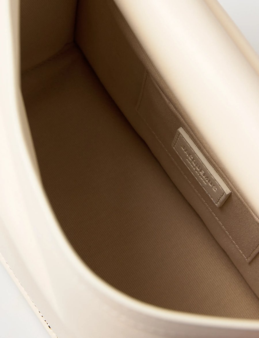 Jacquemus - La Pochette Rond Carré Clutch - speciella tillfällen - white - 5