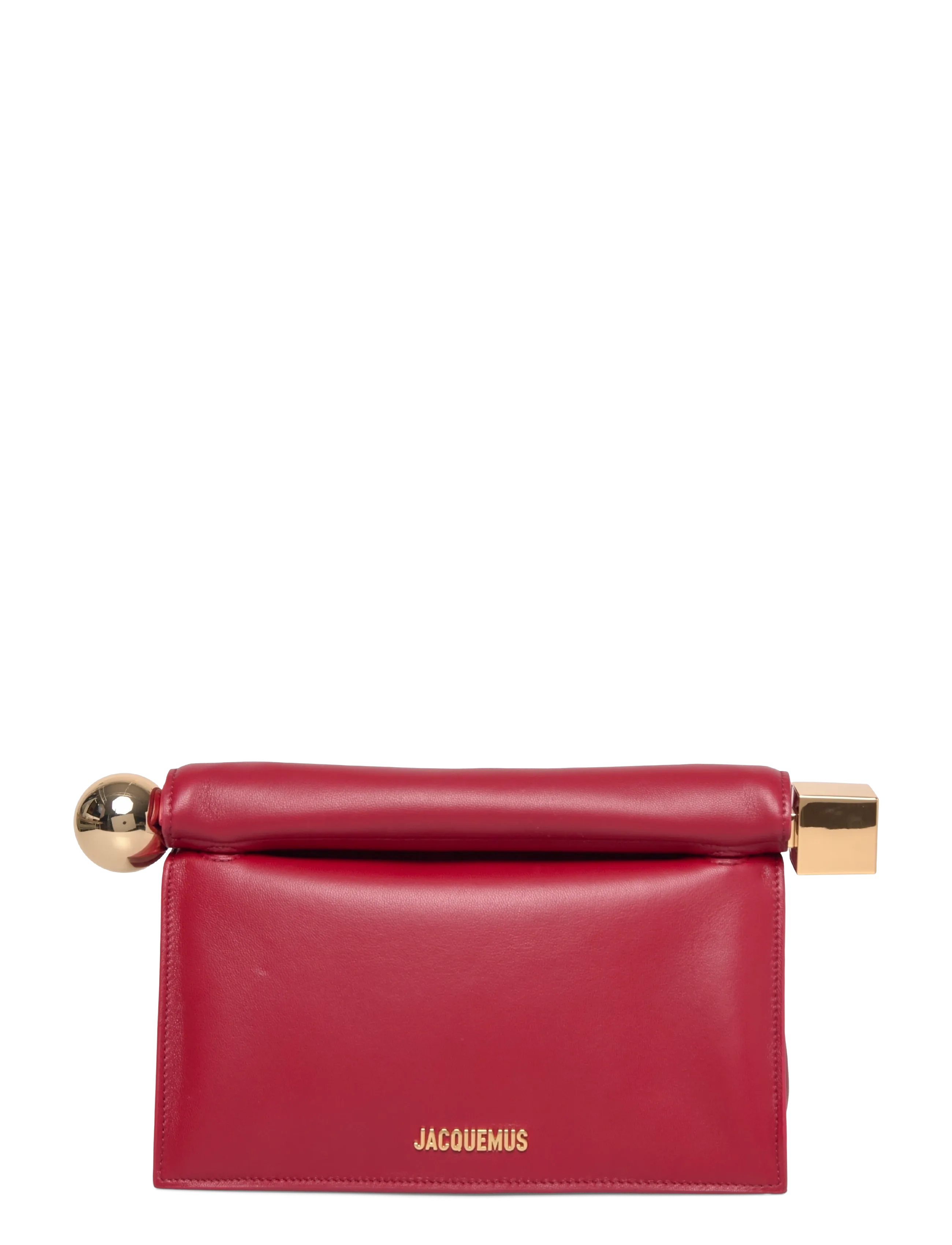 Jacquemus La Pochette Rond Carré Clutch - Väskor - RED / red