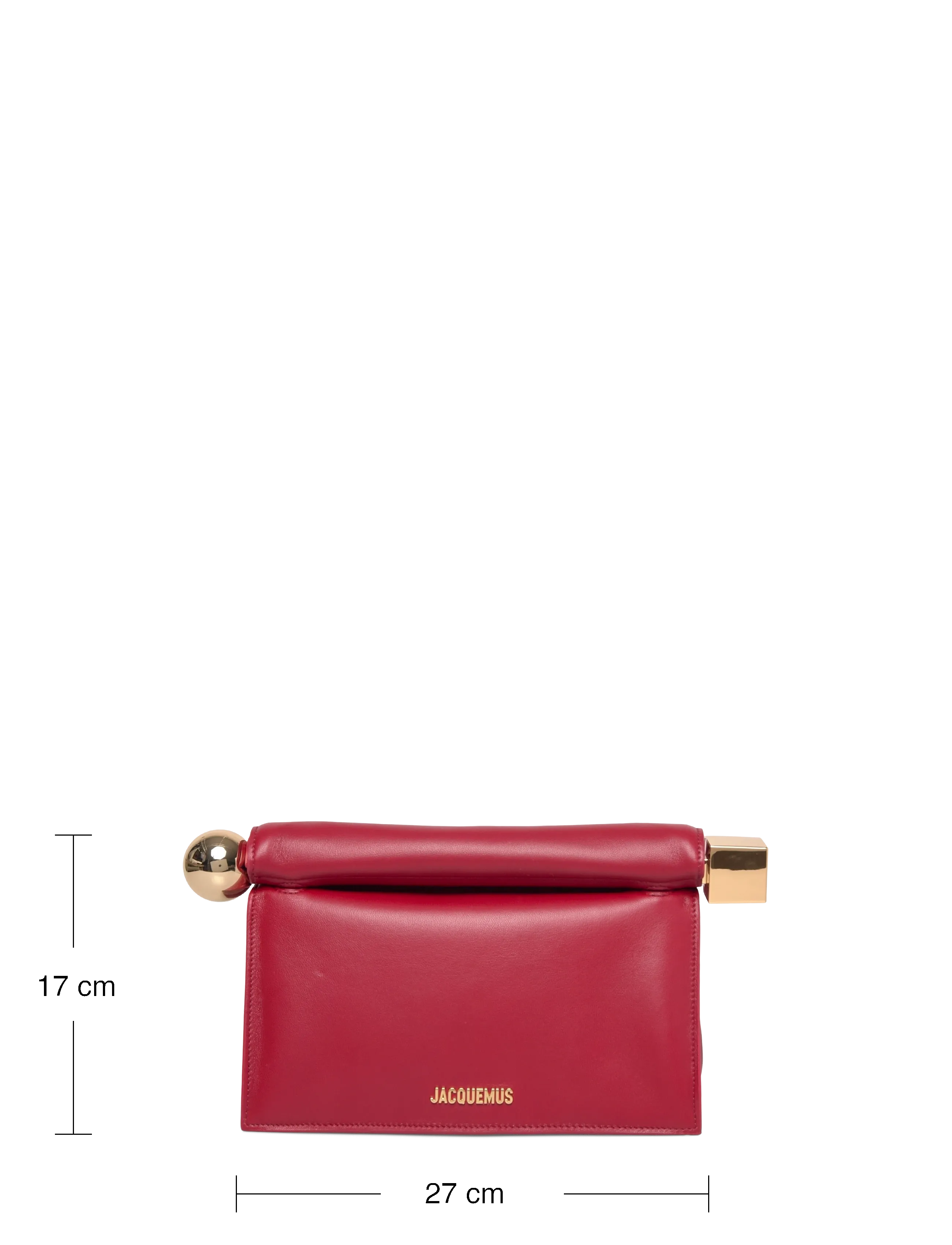 Jacquemus - La Pochette Rond Carré Clutch - special occasions - red - 3