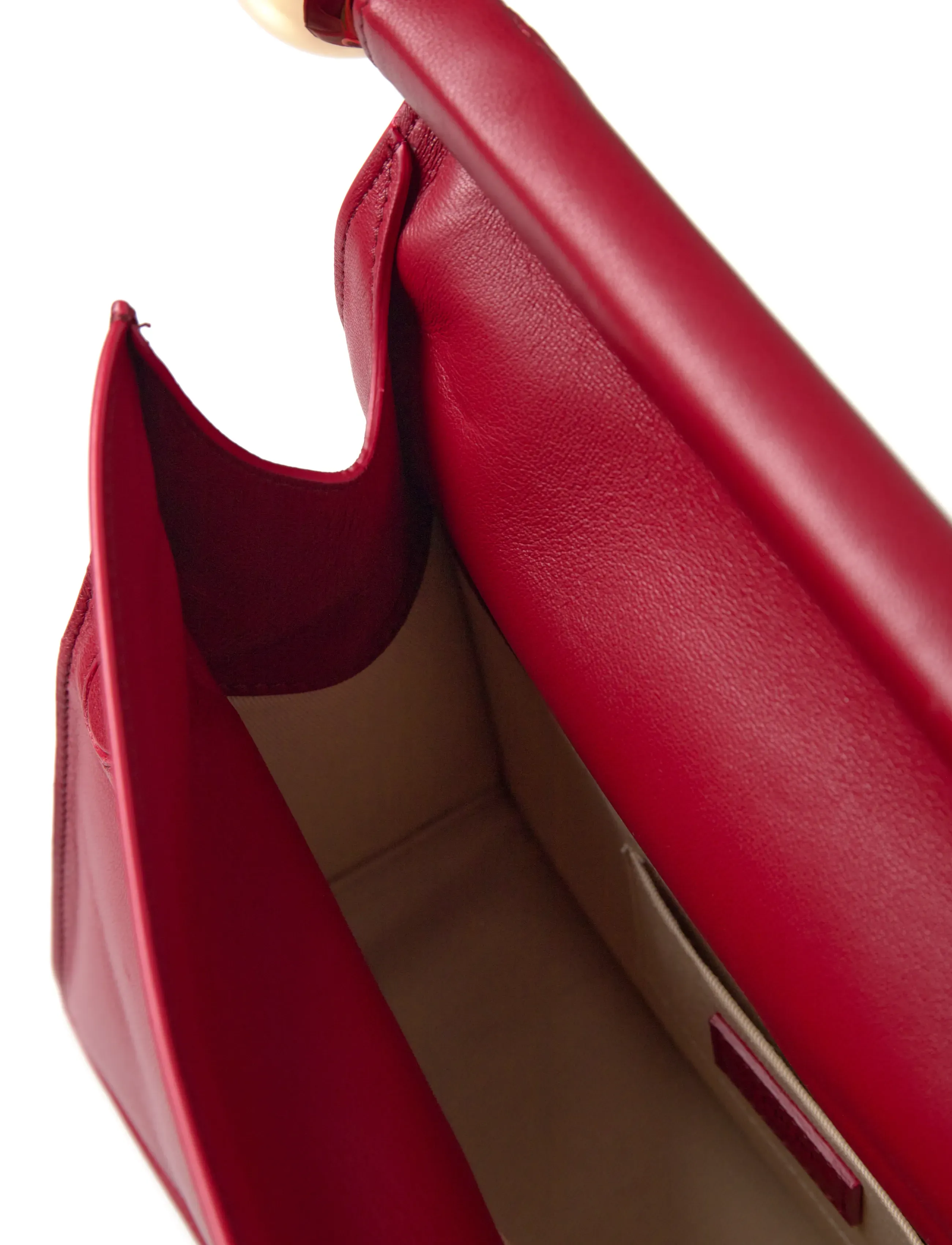 Jacquemus - La Pochette Rond Carré Clutch - special occasions - red - 4