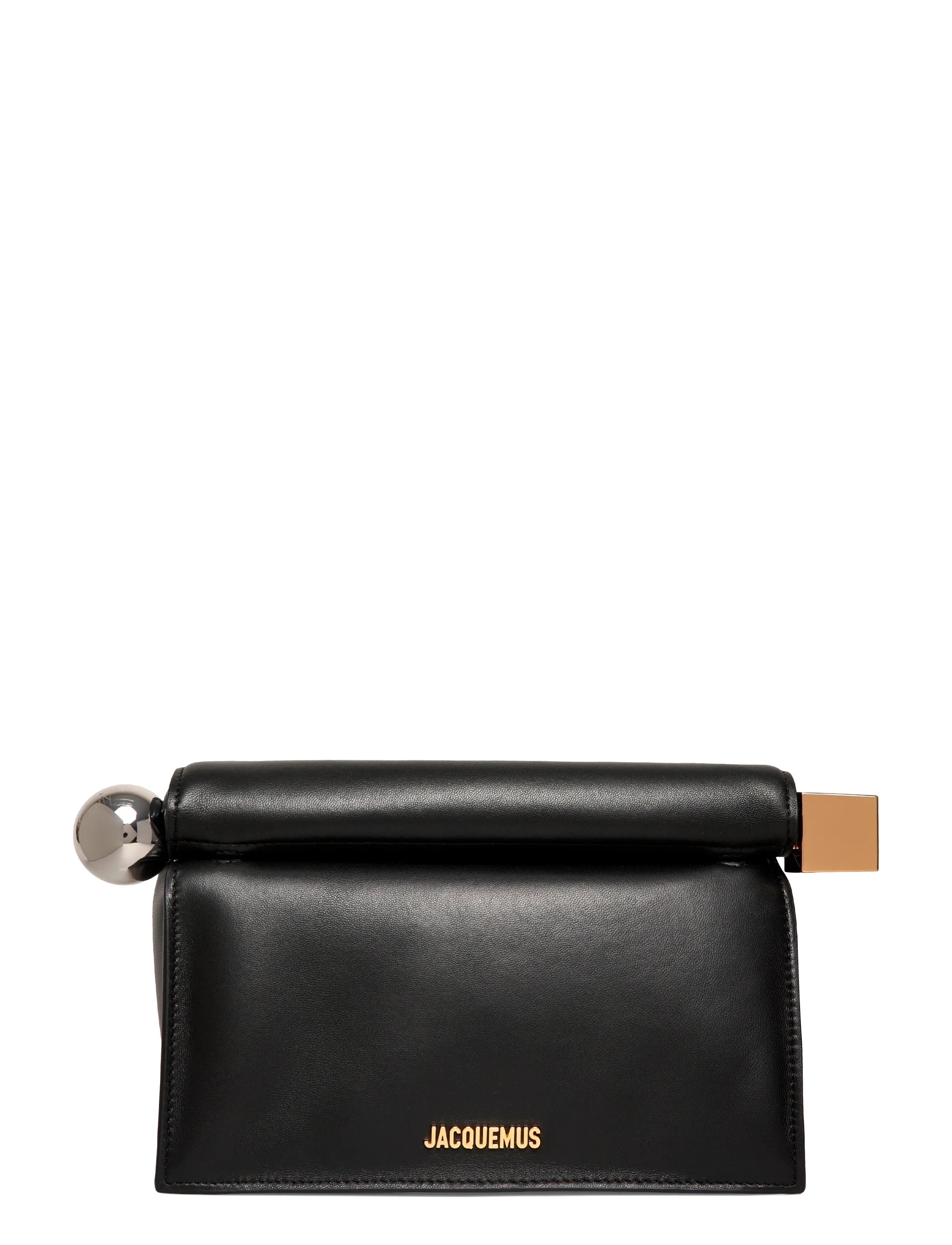 Jacquemus La Pochette Rond Carré Clutch - Clutches - BLACK / black