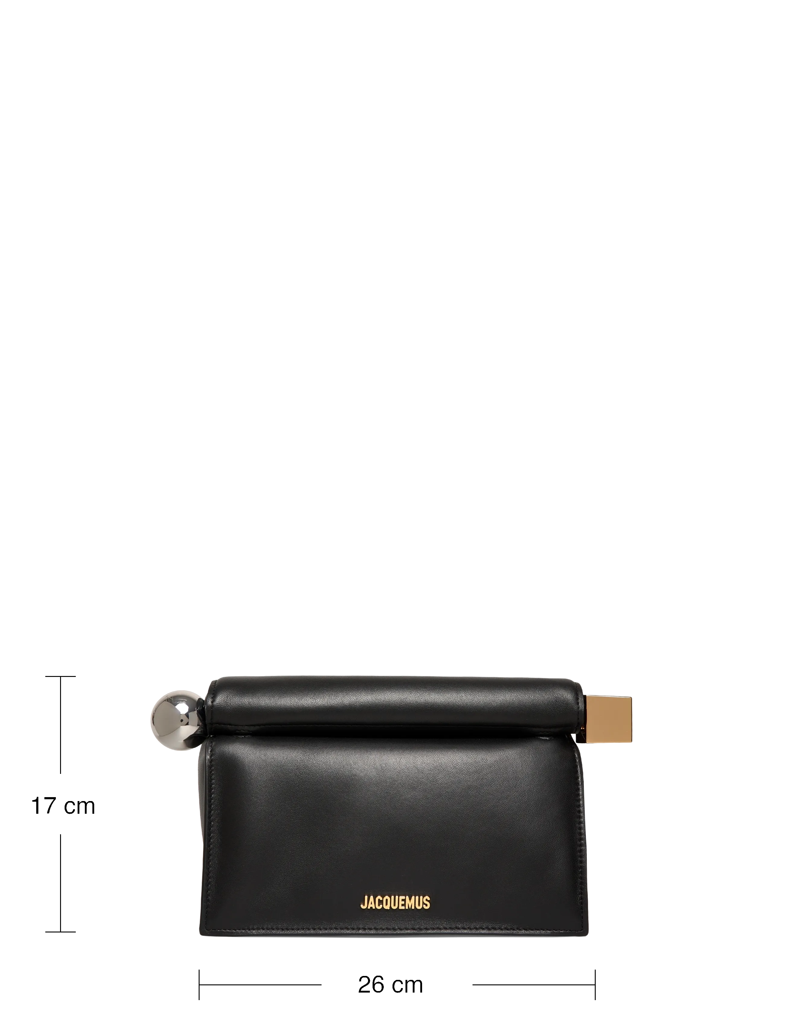 Jacquemus - La Pochette Rond Carré Clutch - besondere anlässe - black - 3