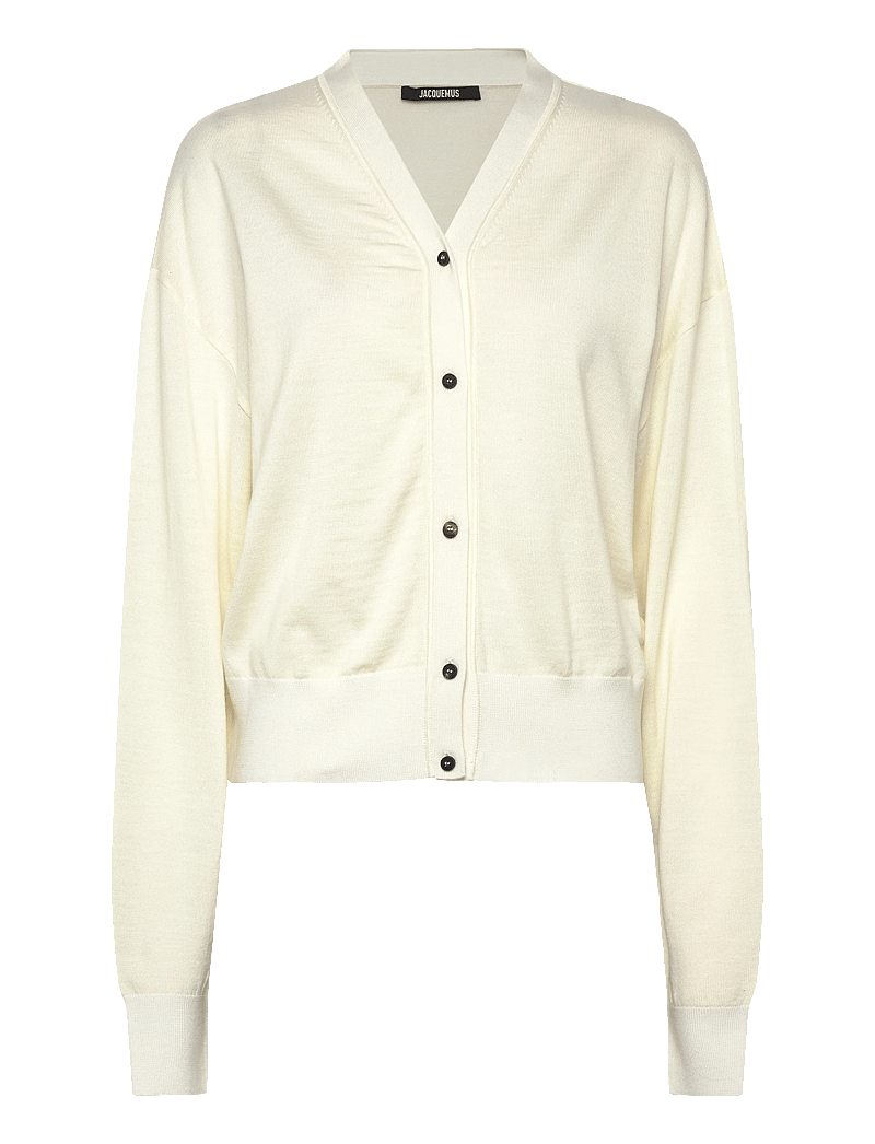 Jacquemus - Merino wool cardigan - cardigans - white - 0