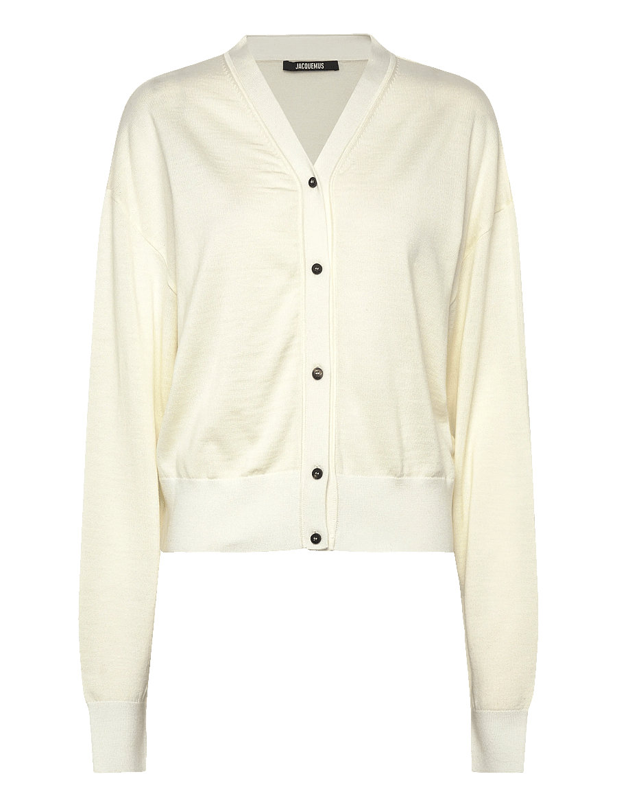 Jacquemus - Merino wool cardigan - cardigans - white - 0