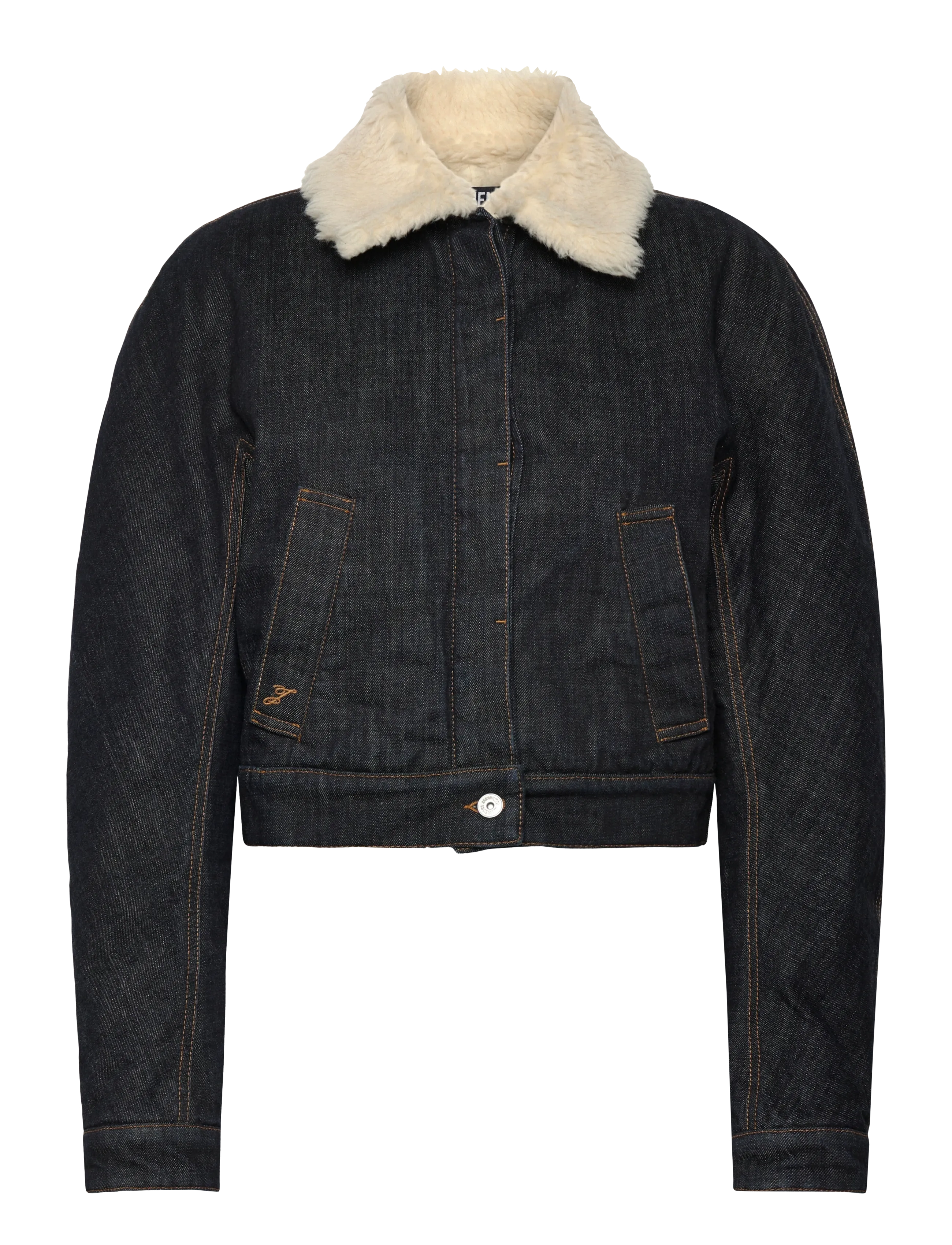 Jacquemus The Ovalo De-Nîmes Denim Bomber Jacket, 38, Navy, Jakker > Denim, Dame