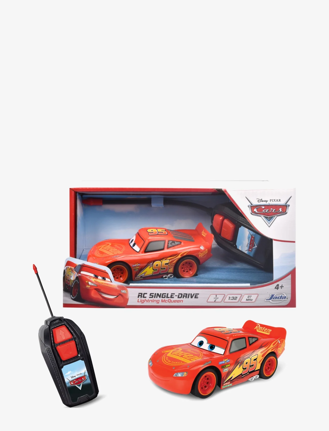 Jada Toys - Disney Bilar Radiostyrd Blixten McQueen 1:32 - red - 0