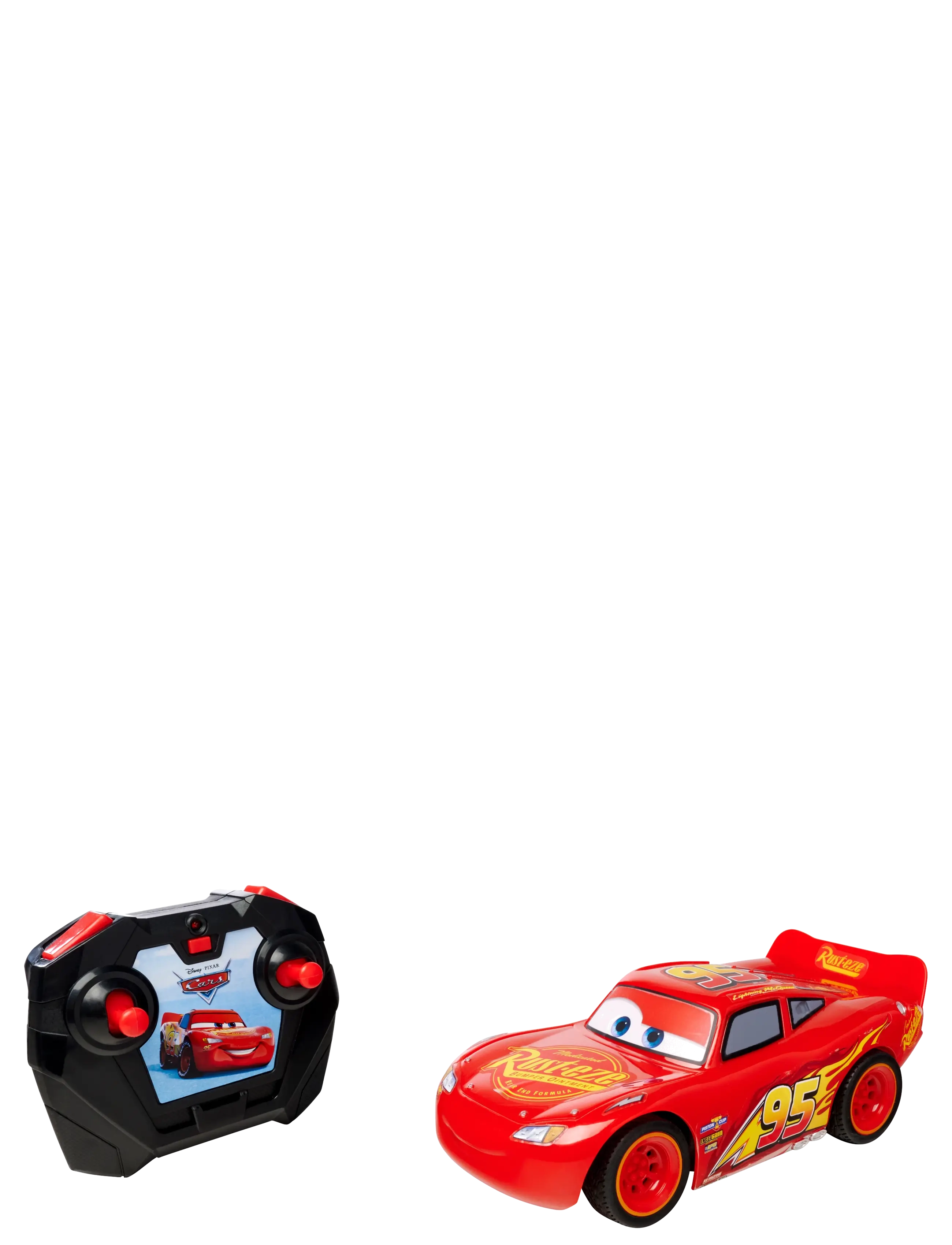 Jada Toys - Disney Cars Remote-Controlled Lightning McQueen Turbo Racer 1:24 - birthday gifts - red - 3