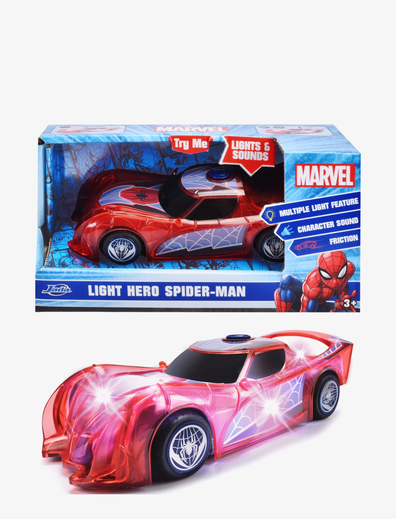 Jada Toys - Marvel Light Hero Spider-Man 1:32 - leksaksfordon & bilar - pink - 2