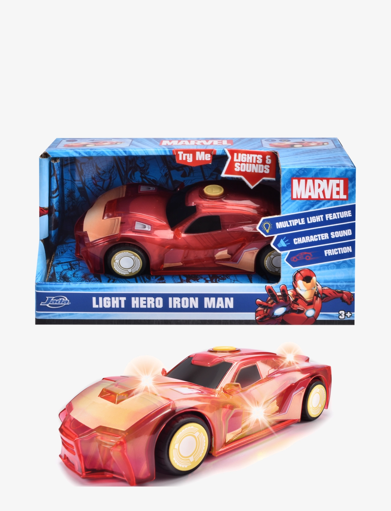 Jada Toys - Marvel Light Hero Iron Man 1:32 - legetøjsbiler - orange - 2