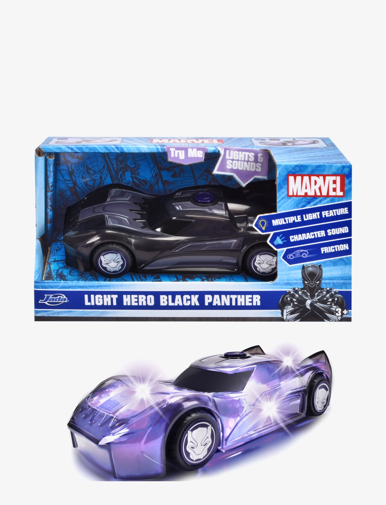 Jada Toys - Marvel Light Black Panther 1:32 - lekebiler - purple - 2