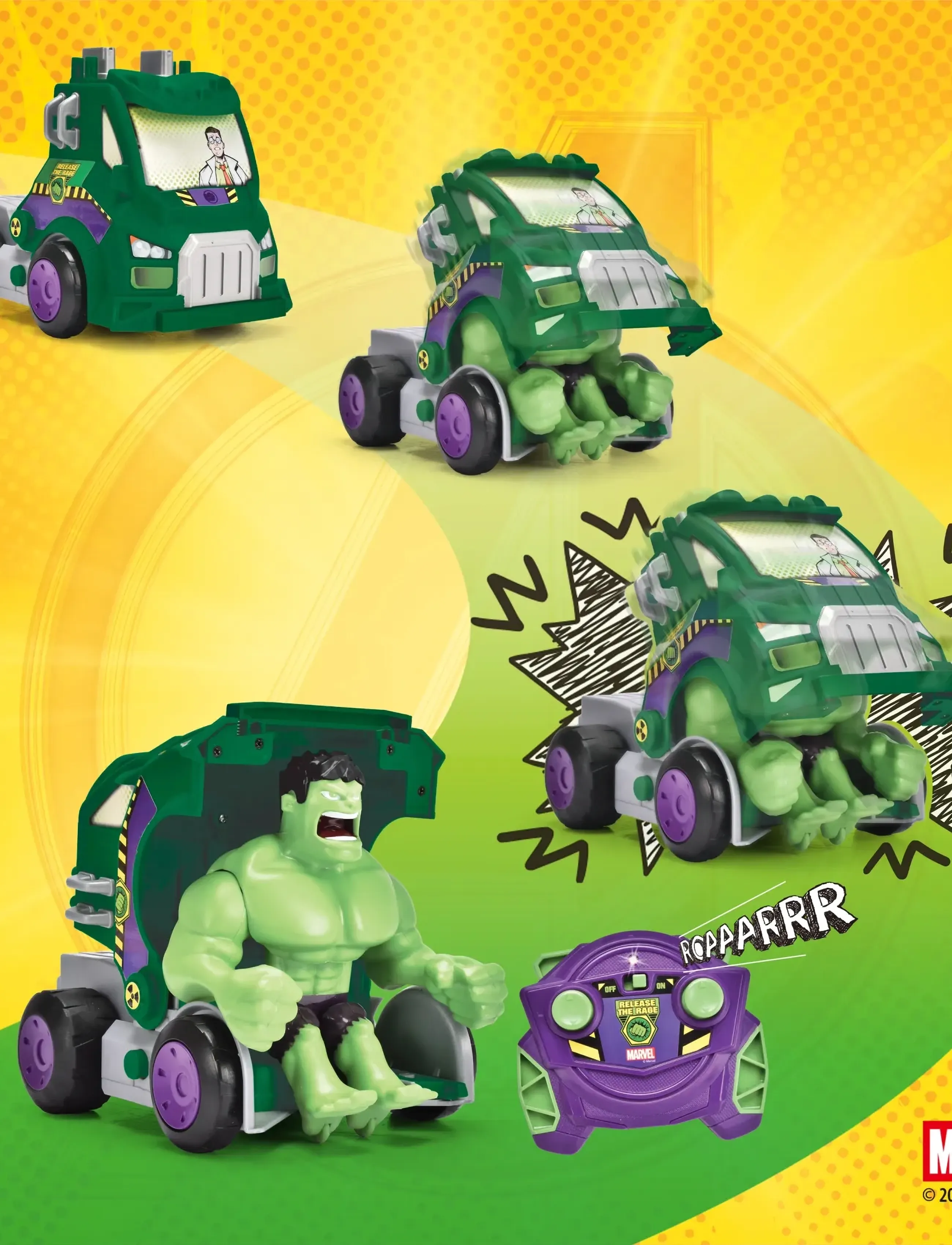 Jada Spielzeug Rc Smash Up Hulk 1:24, One Size, Toy Vehicles, Grün - Construction Cars, Kinder