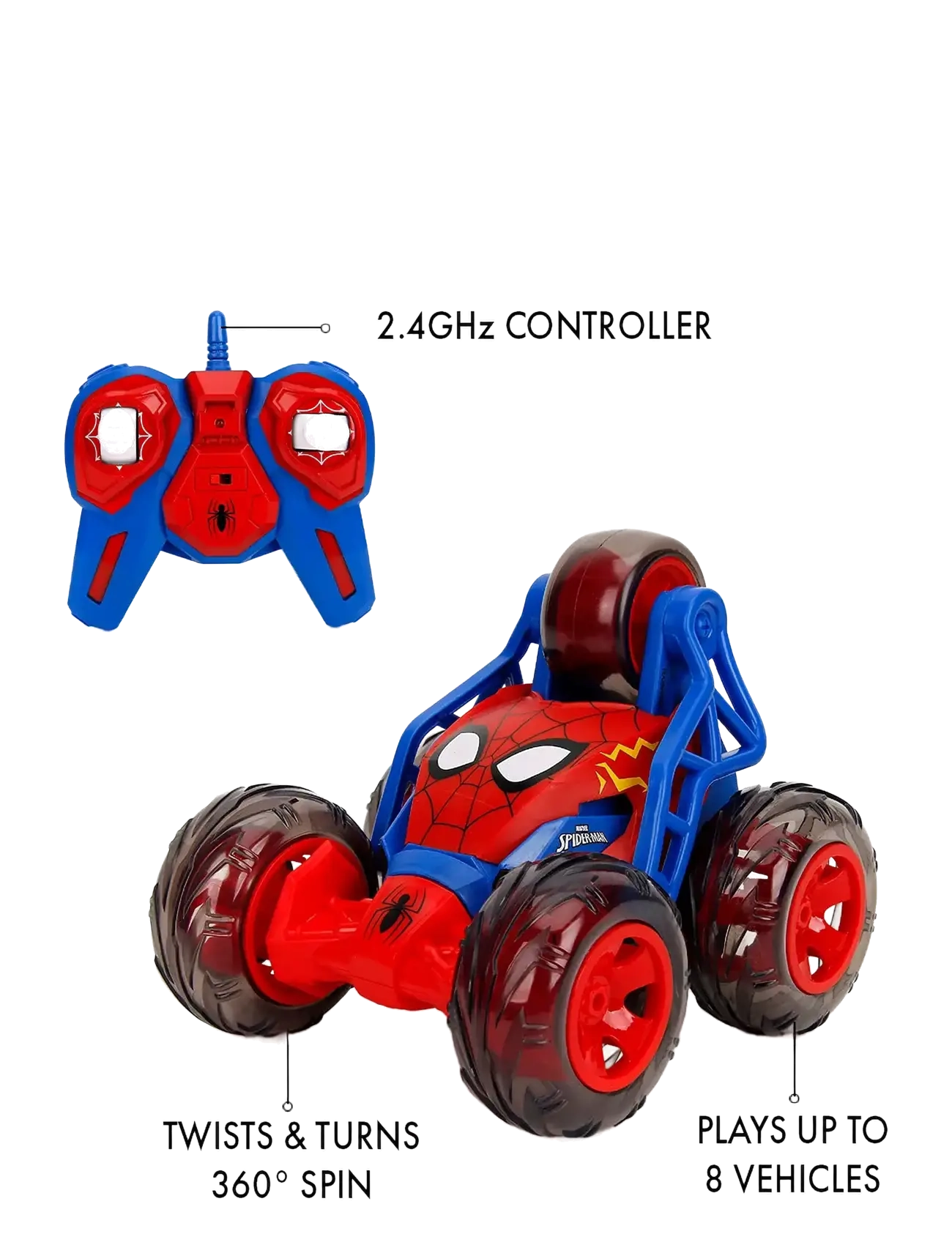 Jada Toys - Marvel Spider-Man Radiostyrd Stuntbil, 20 cm - multi coloured - 2