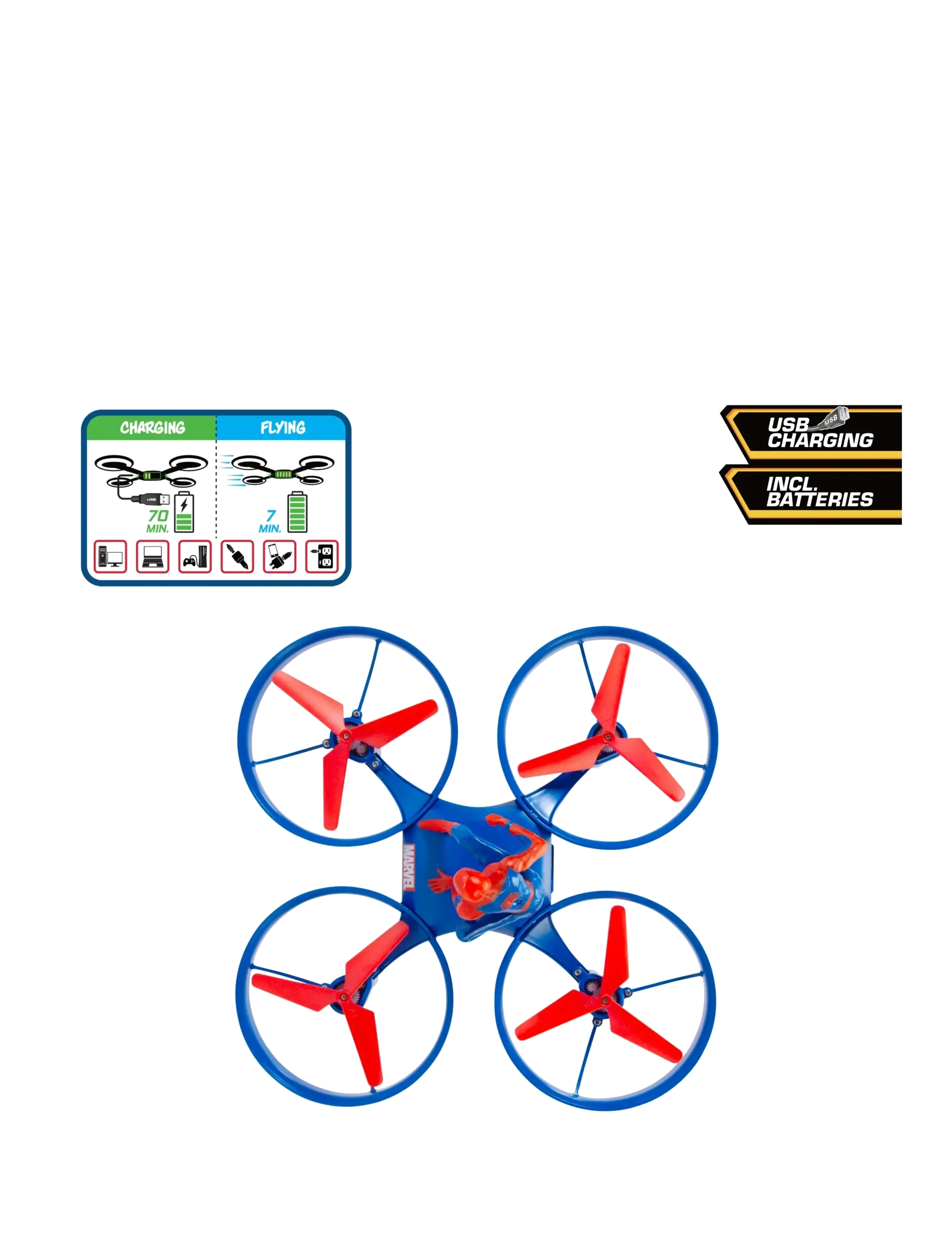 Jada Toys - RC Spider-Man Drone, RTR - julegaver til børnene - multicolor - 5