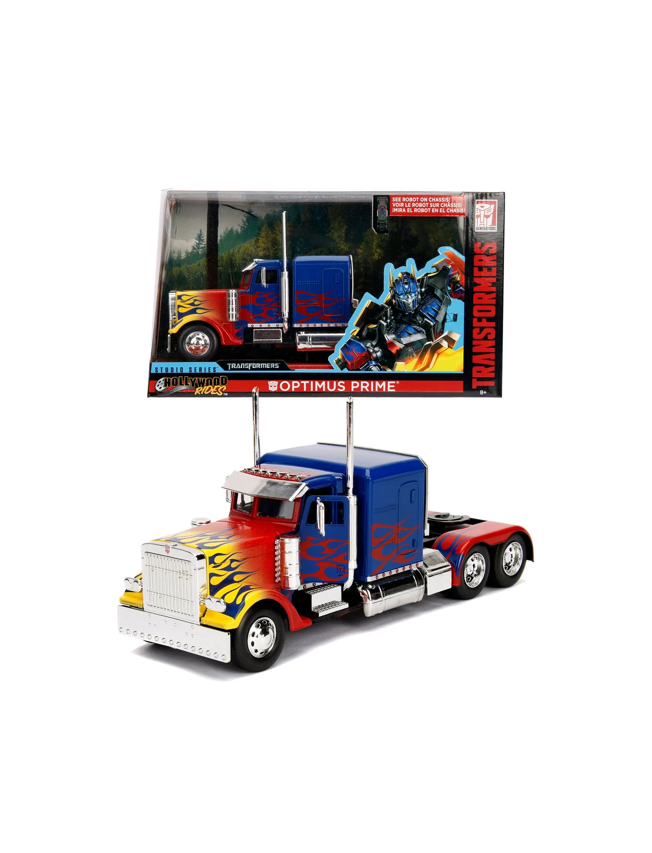 Jada Toys - Transformers T1 Optimus Prime 1:24 - lastbiler - multicolor - 0