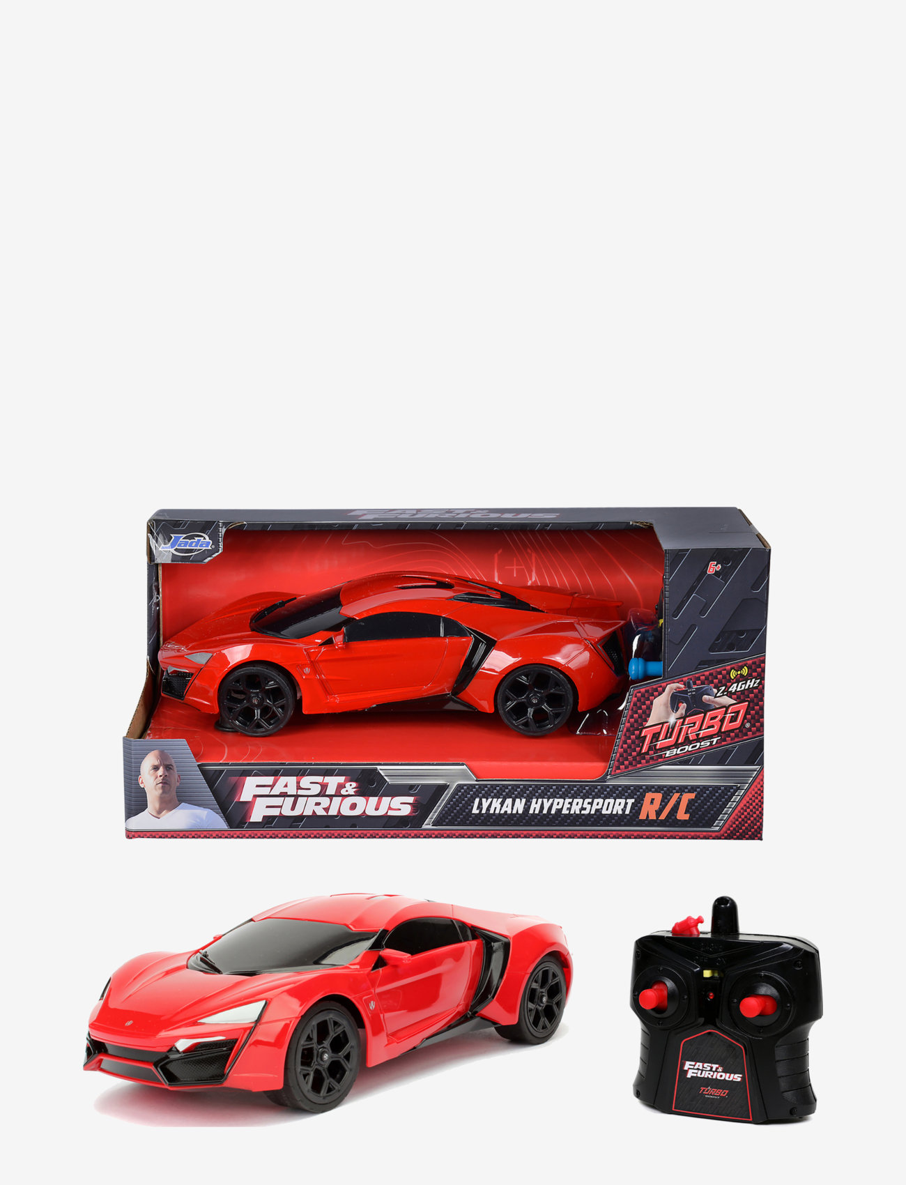 Jada Toys - Jada - Fast & Furious RC Lykan Hypersport 1:24 - laveste priser - red - 0
