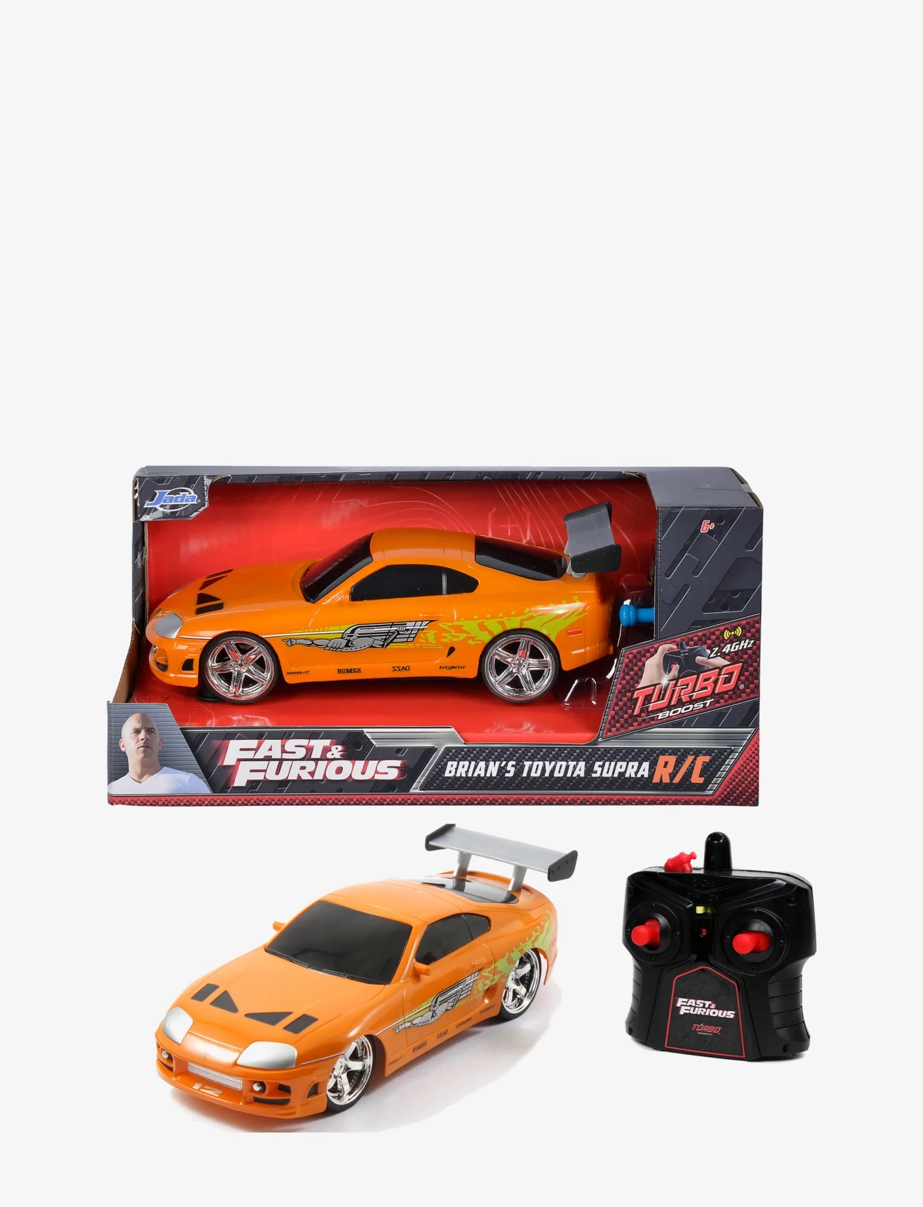 Jada Toys - Fast & Furious Radiostyrd Toyota Supra1:24 - lägsta priserna - orange - 0
