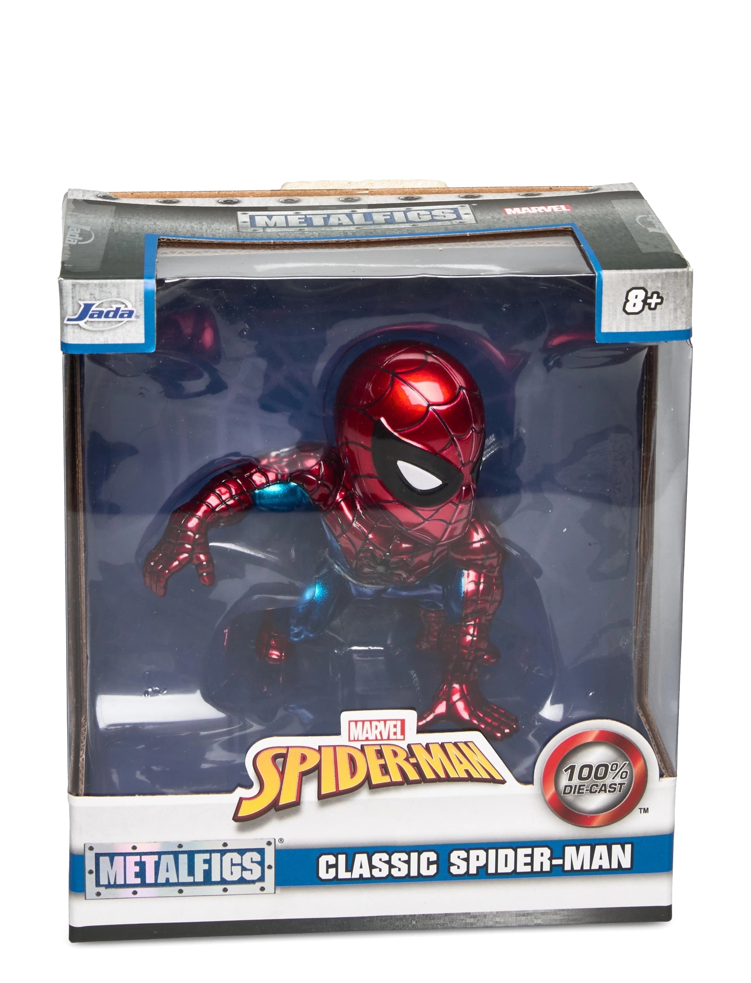 Jada Toys Marvel 4" Classic Spiderman Figure, Børn, Action Figures, Rød, Str: ONE SIZE