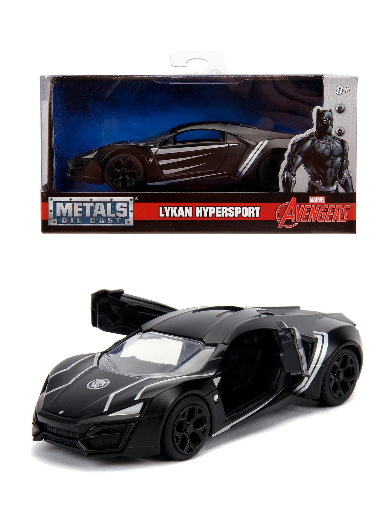 Jada Toys - Marvel Black Panther Lykan Hypersport 1:32 - lägsta priserna - black - 0