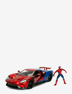 Marvel Spider-Man 2017 Ford GT med Figur 1:24, Jada Toys