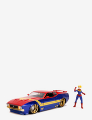 Jada Toys - Marvel Captain Marvel 1973 Ford Mustang Mach med Figur 1:24 - lekebiler - blue - 1
