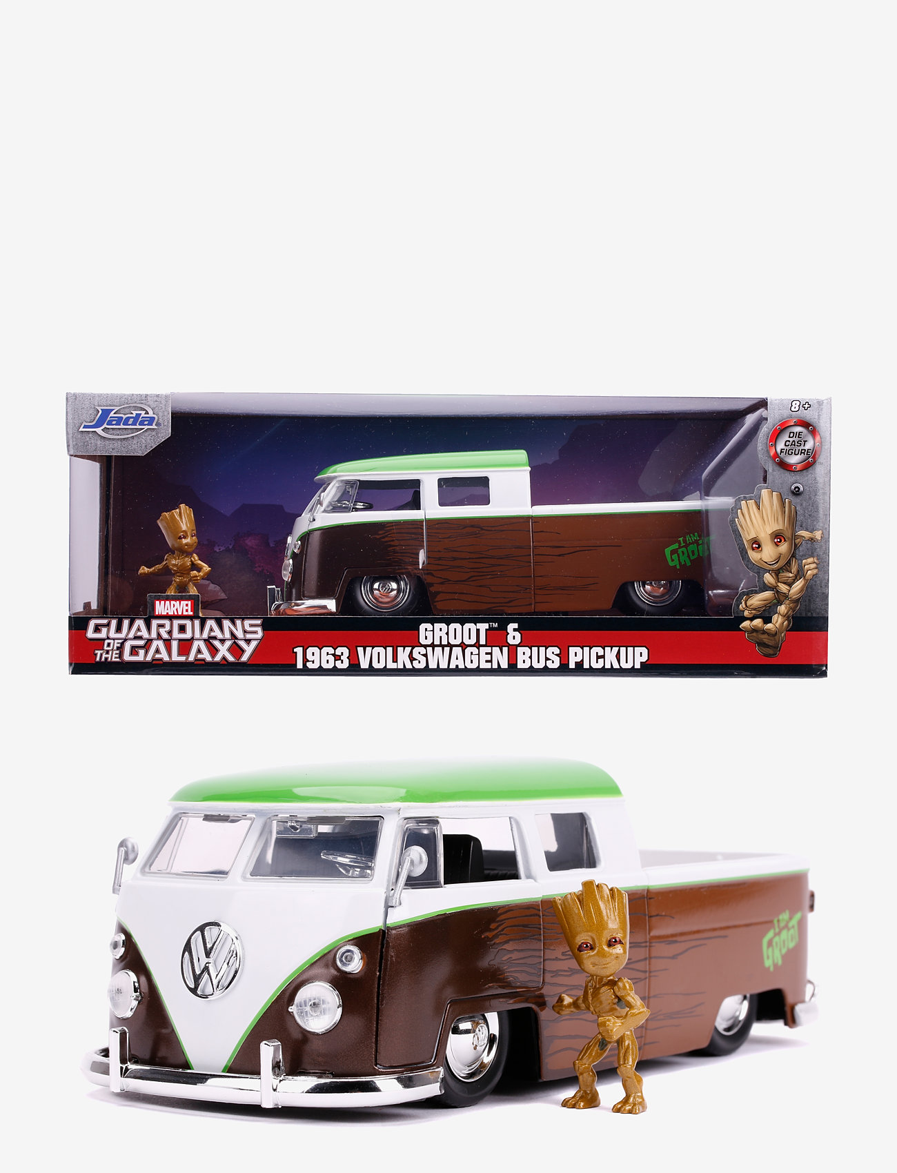 Jada Toys - Marvel Groot 1963 Bus Pickup 1:24 - laveste priser - brown - 1