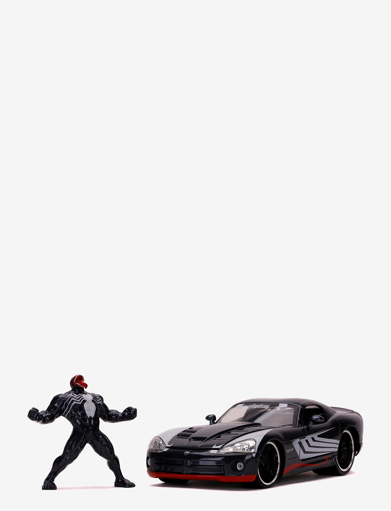 Jada Toys - Marvel Venom 2008 Dodge Viper SRT10 med Figur 1:24 - lekebiler - black - 1