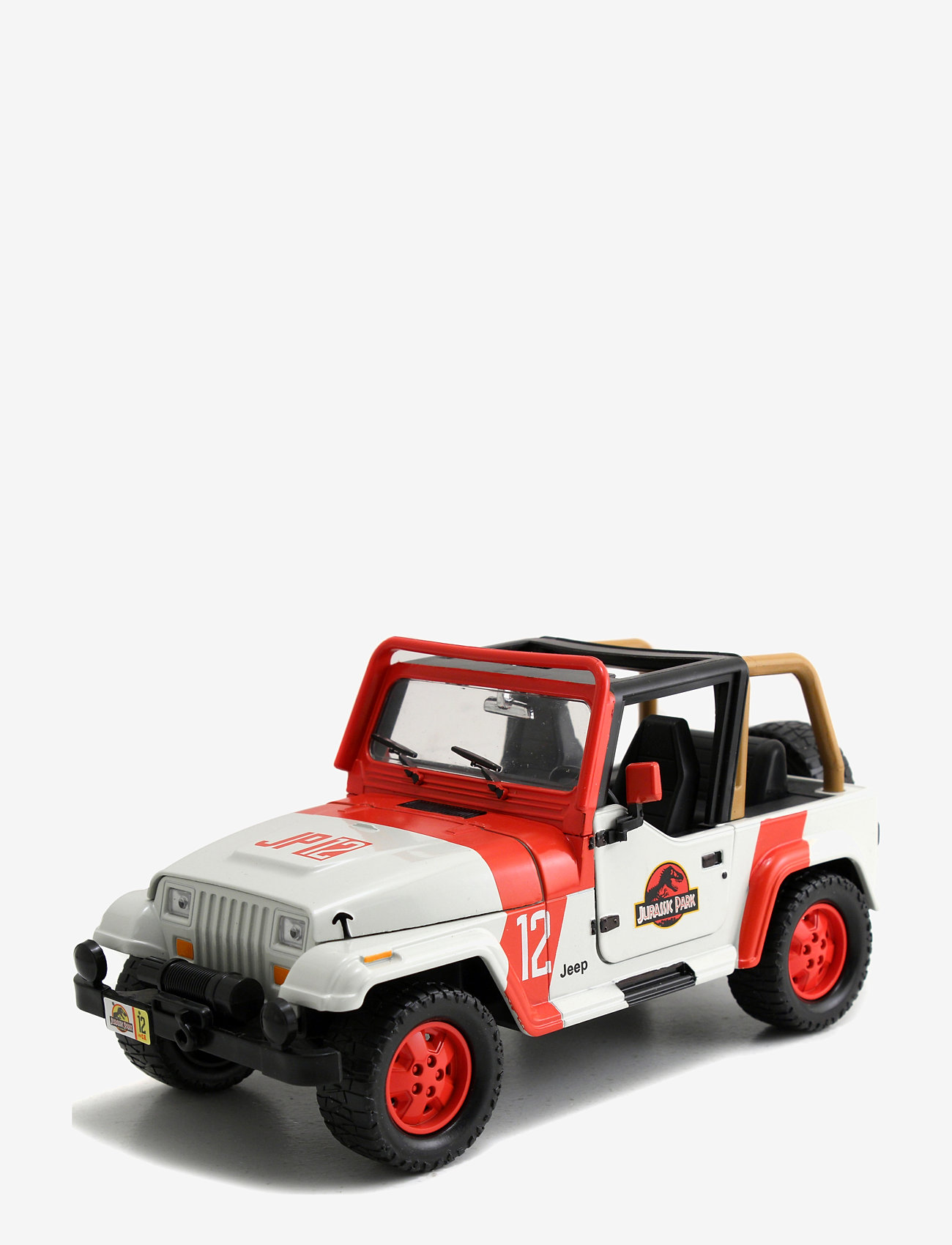 Jada Toys - Jurassic Park 1992 Jeep Wrangler 1:24 - lekebiler - white - 1