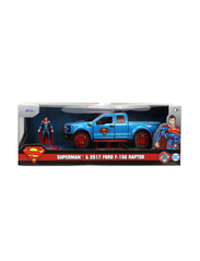 Jada Toys - DC Comics Supermann med 2018 Ford F 150 Raptor 1:32 - de laveste prisene - blue - 12