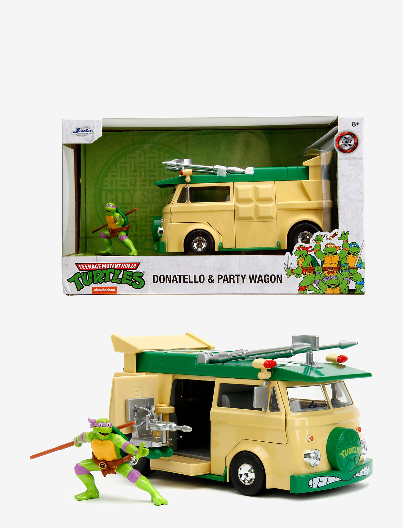 Jada Toys - Turtles Skilpaddebil med Donatello Figur 1:24 - action-figurer - yellow - 1