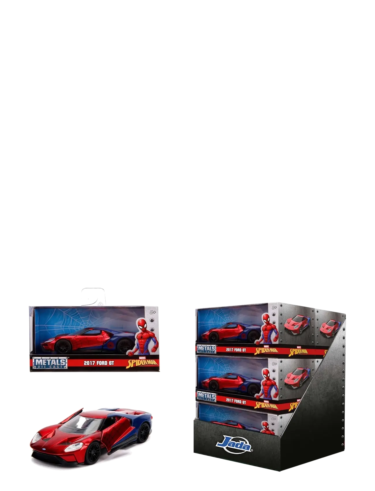 Jada Toys Marvel Spider-Man 2017 Ford Gt 1:32, Børn, Other Toy Cars, Rød, Str: ONE SIZE
