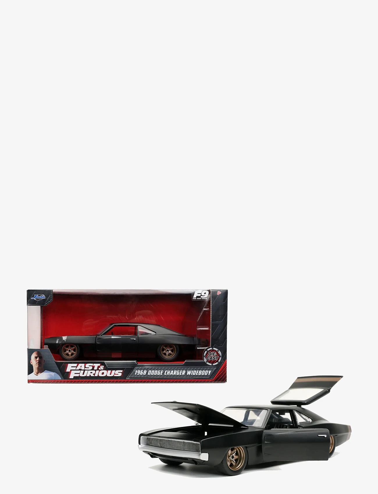 Jada Toys - Fast & Furious 1968 Dodge Charger 1:24 - spielzeugautos - black - 0