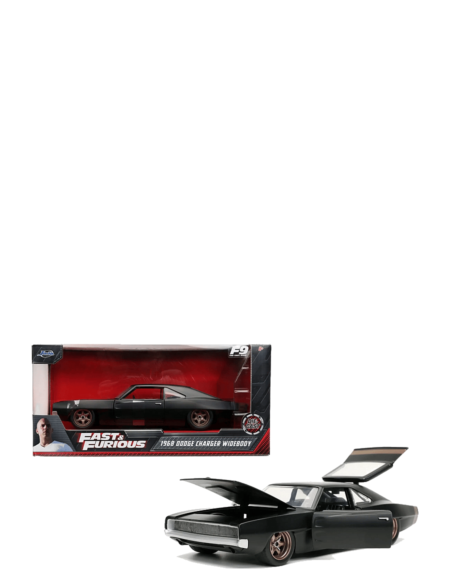 Jada Toys - Fast & Furious 1968 Dodge Charger 1:24 - zabawkowe samochody - black - 0