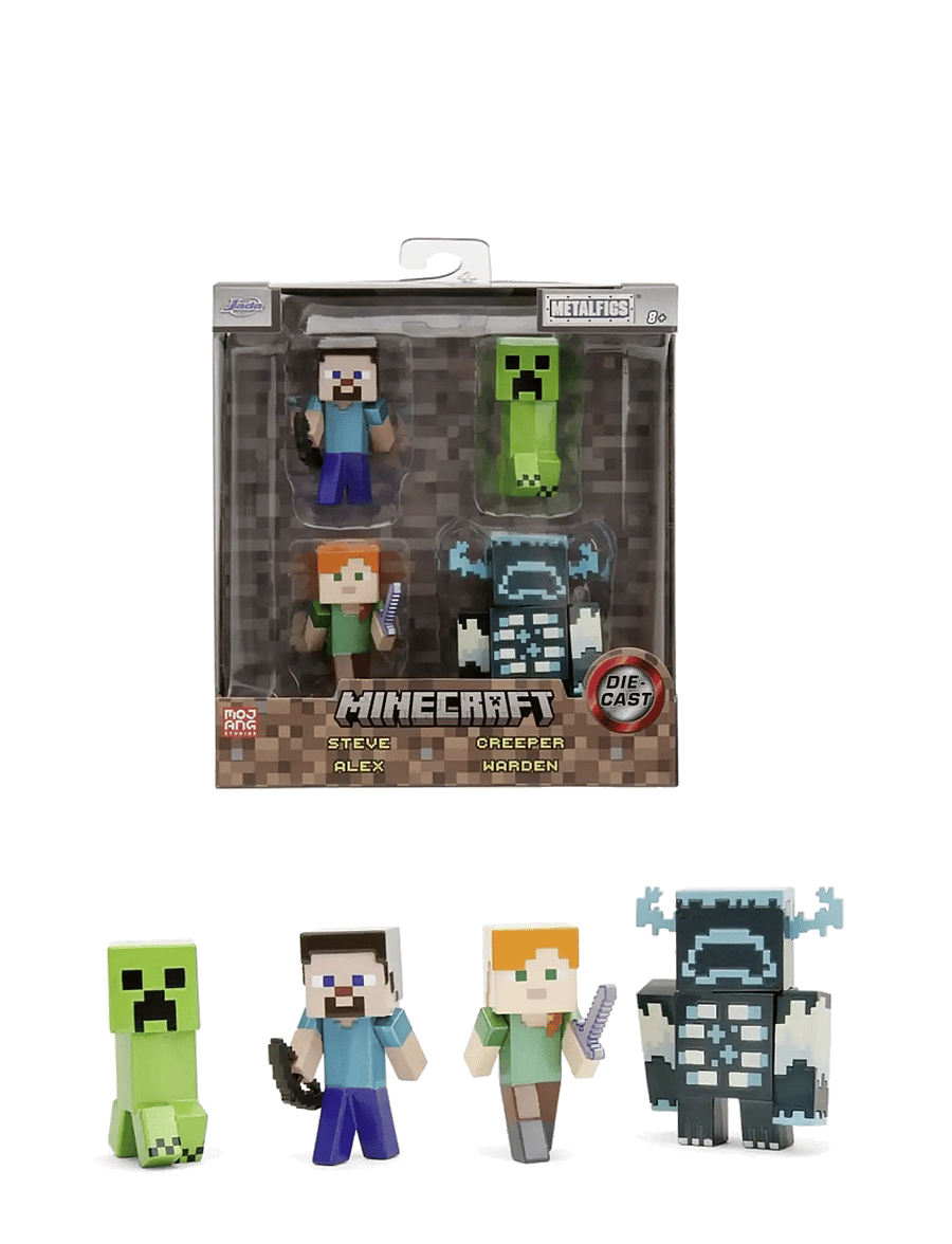 Jada Toys - Minecraft Collector Figure 4-Pack, 6 cm - action-figuren - multi coloured - 0