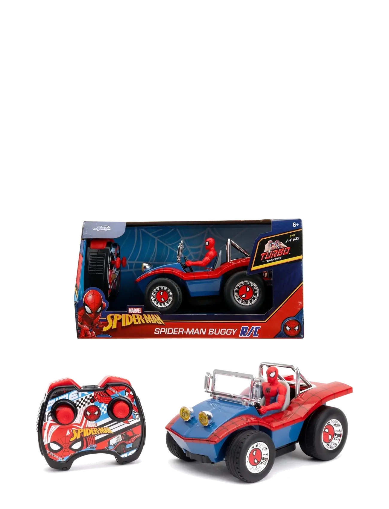 Jada Legetøj Marvel Spider-Man Rc Buggy 1:24, One Size, Red, Legetøj > Remote Controlled Legetøj, Børn