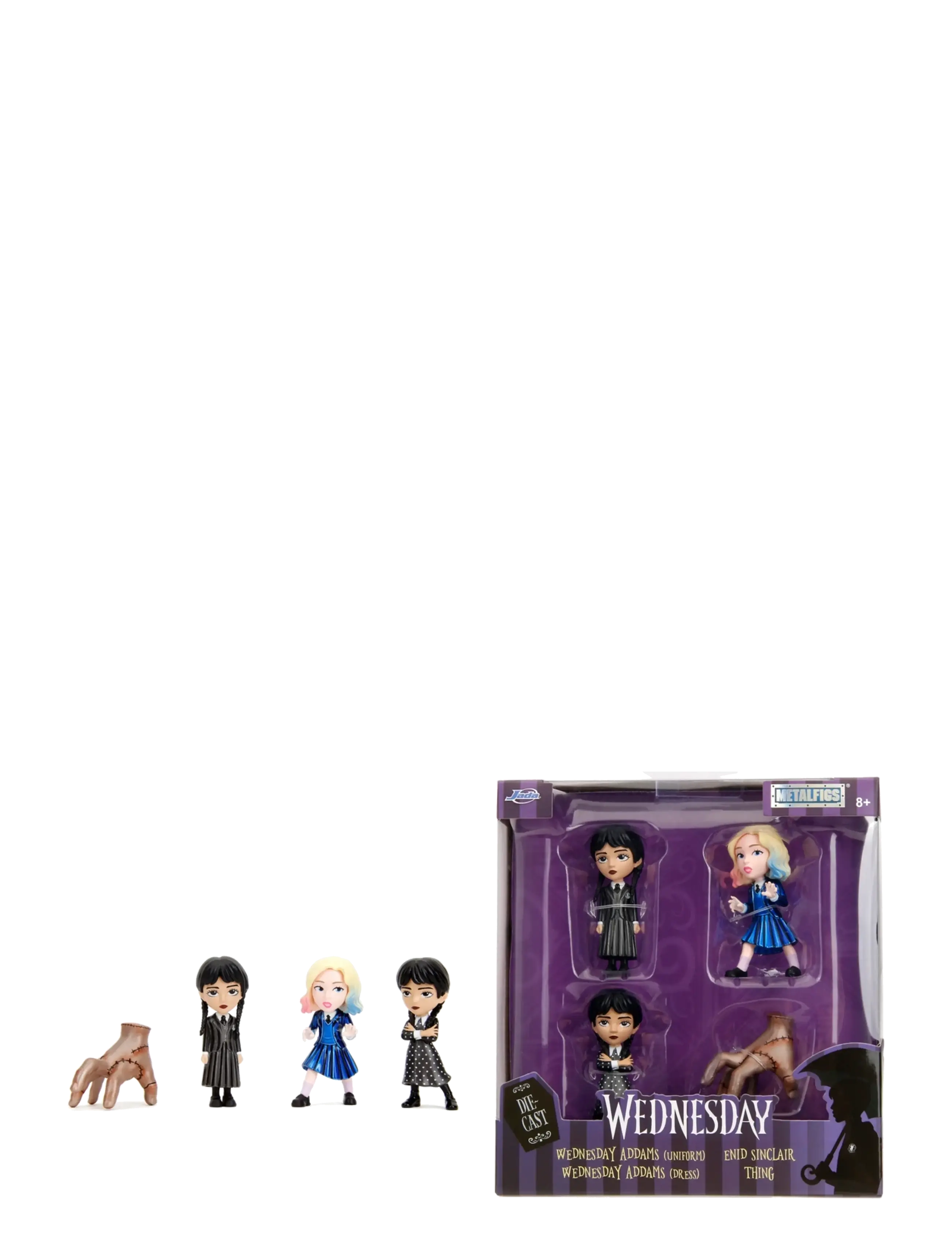 Jada Spielzeug Wednesday 4-Pack Figures 2,5", One Size, Playsets & Action Figures, Mehrfarbig/gemustert - Movies Fairy Tale Characters, Kinder